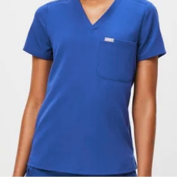 Figs Tops Figs Royal Blue Scrub Top Poshmark